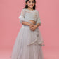 grey lehenga top for girls