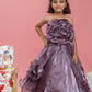 purple rose dress for girls