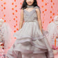 grey indo-western gown for girls