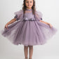 lilac short dress for girls