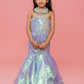 mauve organza gown for girls