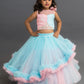 Sky Blue -Pink Frill