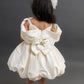 white ballon gown for girls back