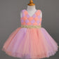 peach lilac short dress for girls