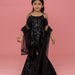 glittery black garrara for girls