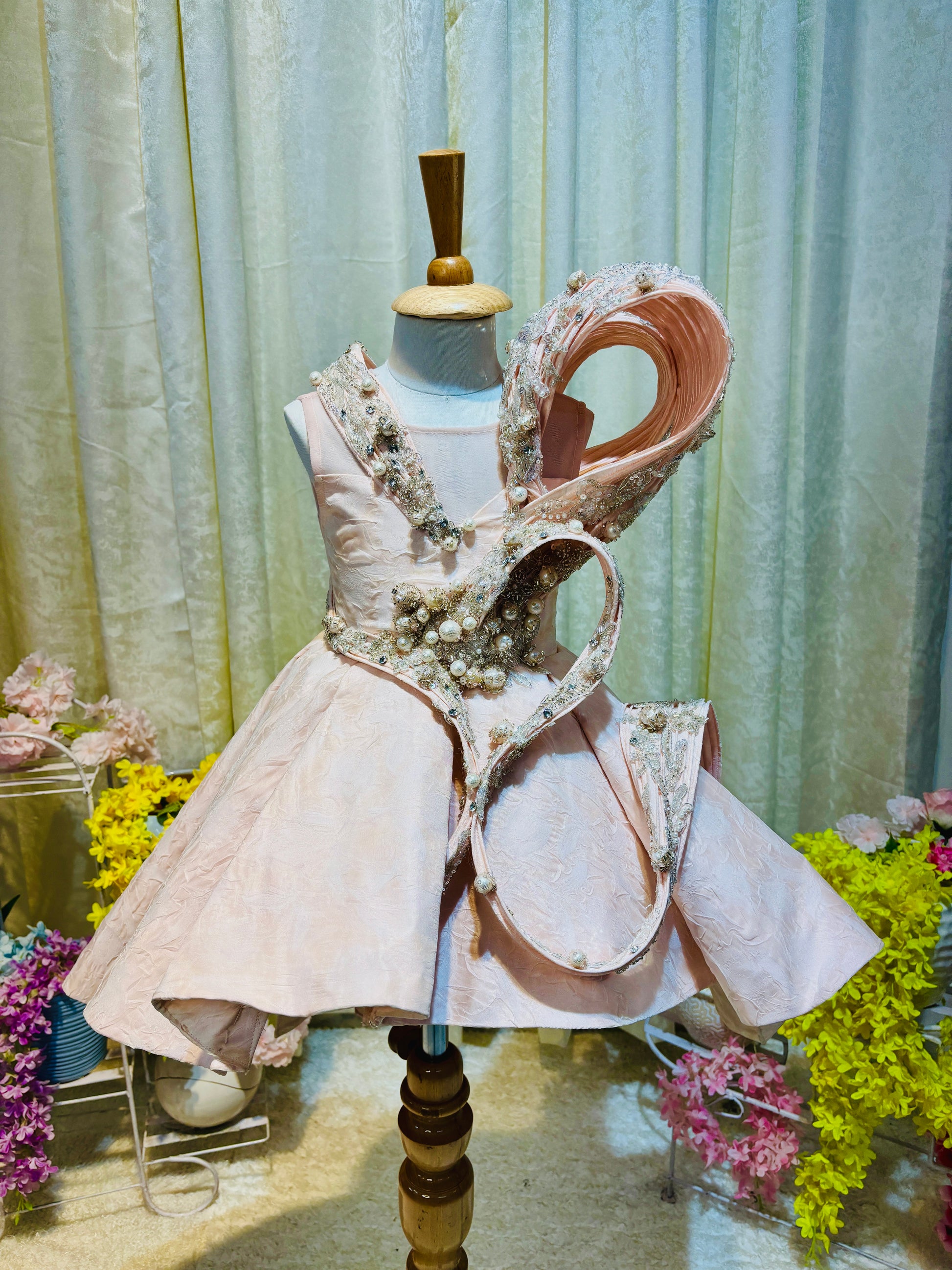 Peach wire dress Peach wire dress