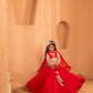 Red Embroidered Lehenga