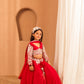 Red Embroidered Lehenga