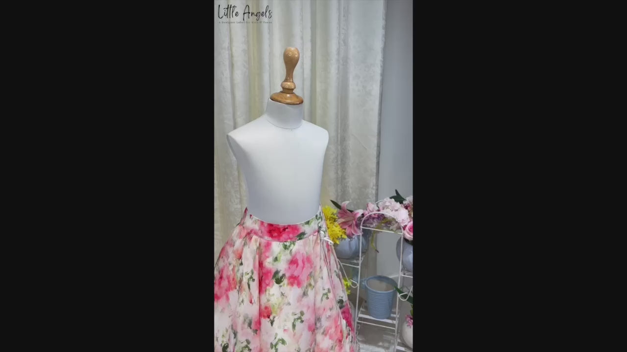 pink floral lehenga for girls video